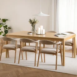 Uitschuifbare Eettafel Jerad Eiken, 200/250/300 x 100cm