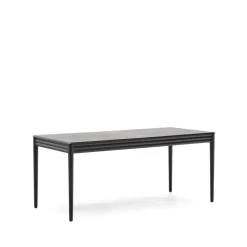 Uitschuifbare Eettafel Lenon Eikenhout, 160-200 x 90cm, kleur Zwart