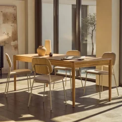 Uitschuifbare Eettafel Lenon Eikenhout, 200-280 x 90cm