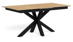 Uitschuifbare Eettafel Line Keramiek in eikenlook, 168/210 x 90cm