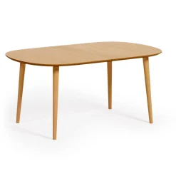 Uitschuifbare Ovale Eettafel Oqui kleur Eiken Naturel