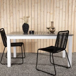 Uitschuifbare Tuintafel Candise 152/210 x 90cm, kleur Wit