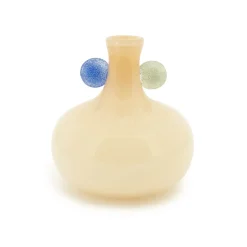 Vaas Alegre Mondgeblazen glas, kleur Beige