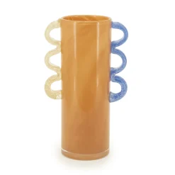 Vaas Alegre Mondgeblazen glas, kleur Oranje