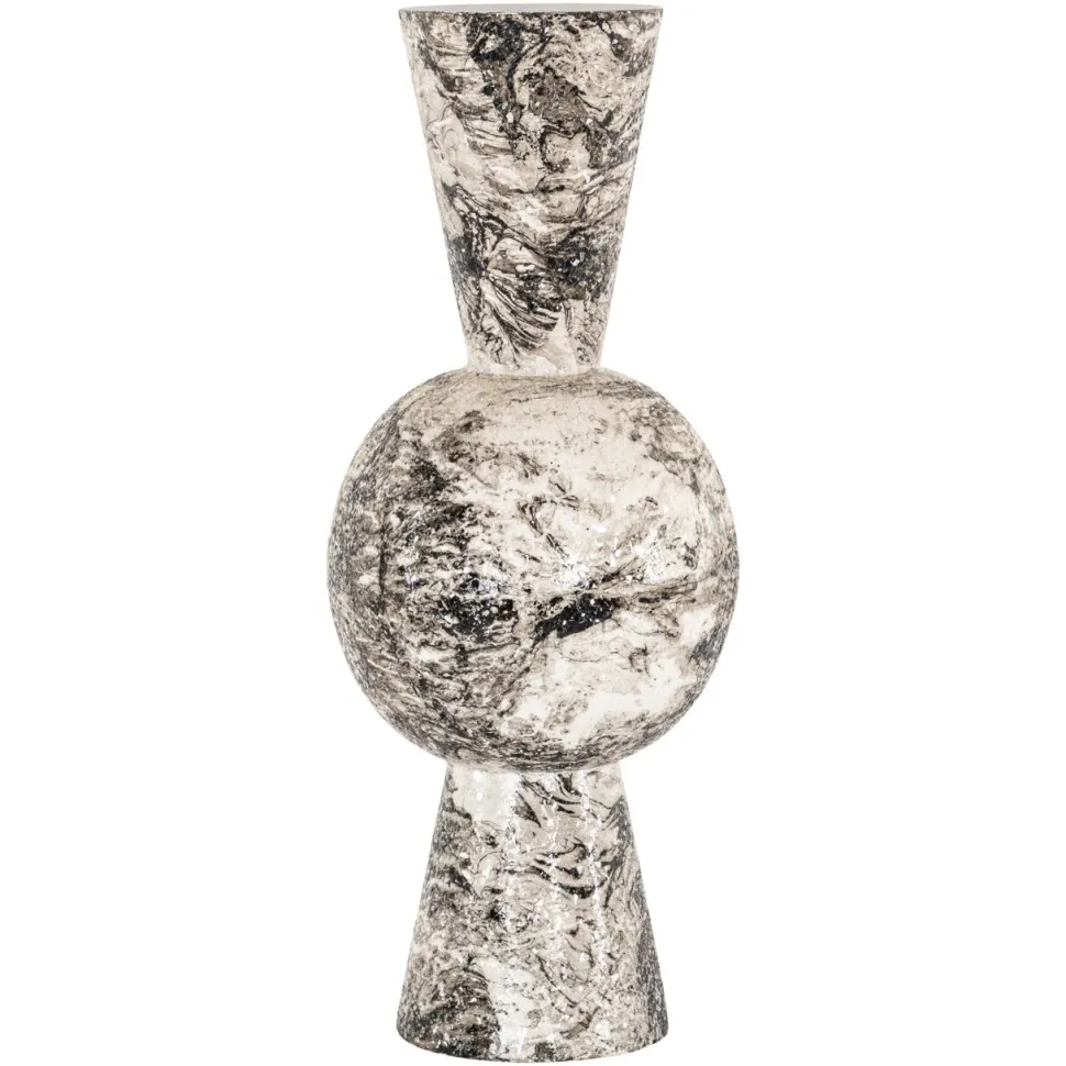 Vaas Florry 64cm, kleur Zwart/Wit