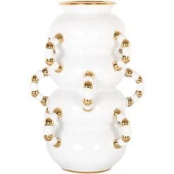 Vaas Pippy kleur Wit/Goud