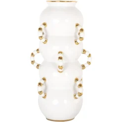 Vaas Pippy kleur Wit/Goud