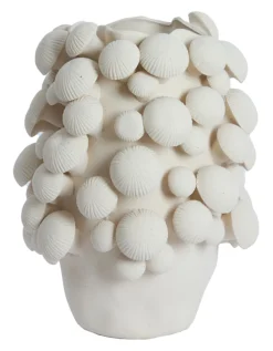 Vaas Plentzia Keramiek, kleur Mat Crème