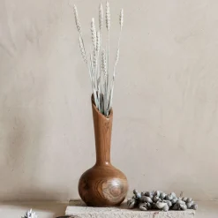 Vaas Single Flower Teakhout, 30cm
