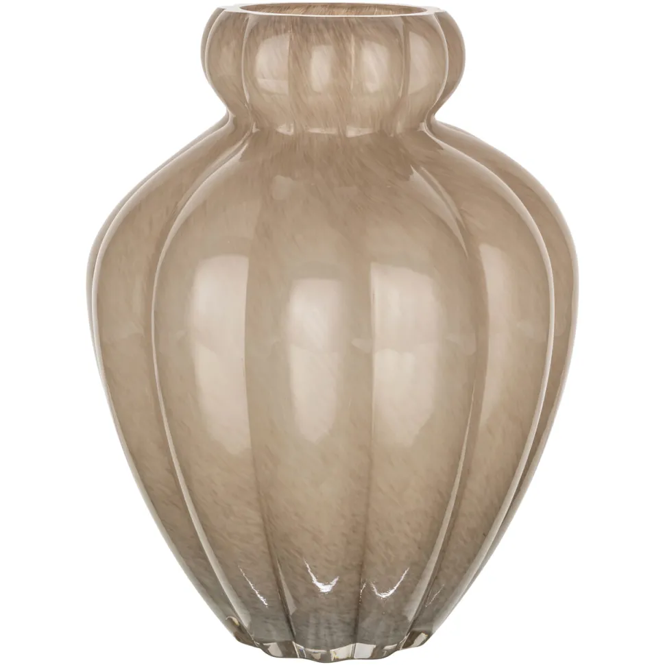 Vaas Velora 28cm, kleur Taupe