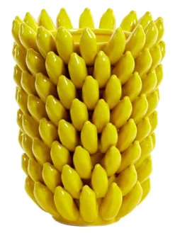 Vaas Zita Keramiek. 34cm, kleur Geel