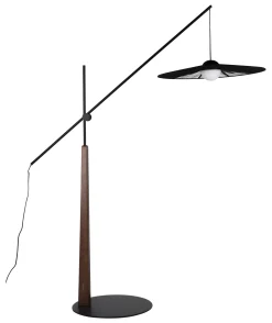 Verstelbare Vloerlamp Belle Hout en touw, 200cm