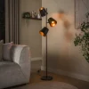 Verstelbare Vloerlamp Jo 3-lamps, kleur Urban Bruin