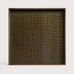 Vierkant Dienblad Second Nature kleur Moss