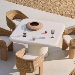 Vierkante Eettafel Addaia Cement, 135 x 135cm