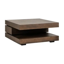 Vierkante Salontafel Oakura 90cm, kleur Bruin