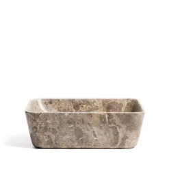 Vierkante Waskom Darnen Marmer, 40 x 40cm