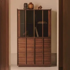 Vitrinekast Onix Notenhout, 170 x 100cm