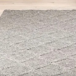 Vloerkleed Amye Wol, kleur Grijs