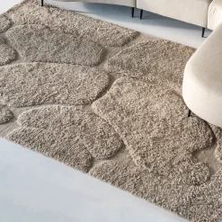 Vloerkleed Kala Wol, kleur Taupe