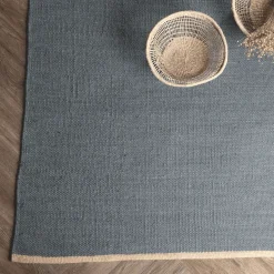 Vloerkleed Keefe Wol, kleur Blauw