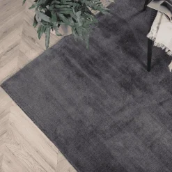 Vloerkleed Les kleur Donkergrijs