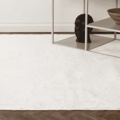 Vloerkleed Les kleur Wit