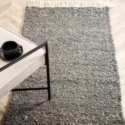 Vloerkleed Malary Wol, kleur Grijs