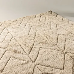 Vloerkleed Natasia Wol, kleur beige