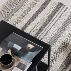 Vloerkleed Randalyn Wol, kleur Donkergrijs