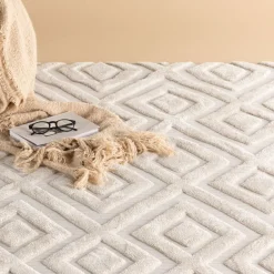 Vloerkleed Rondale kleur Off White