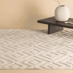 Vloerkleed Rondale kleur Beige