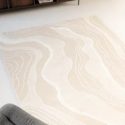 Vloerkleed Soil Wol, kleur Beige