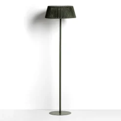 Vloerlamp Aldet Op zonne-energie, Plat Geweven touw