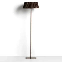 Vloerlamp Aldet Op zonne-energie, Plat Geweven touw