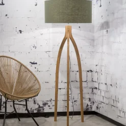 Vloerlamp Annapurna Bamboe en Eco linnen