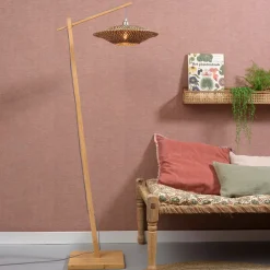Vloerlamp Bali Bamboe, Ø44cm
