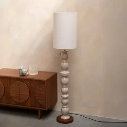 Vloerlamp Brew Keramiek en linnen, 145cm