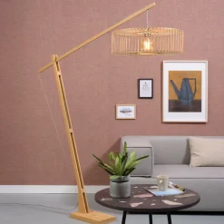 Vloerlamp Bromo Large, Bamboe, kleur Naturel