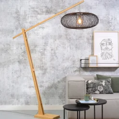 Vloerlamp Cango Bamboe, 218cm