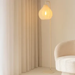 Vloerlamp Elati 156cm hoog, kleur Zand