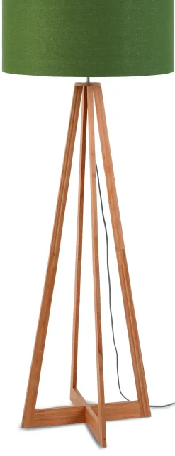 Vloerlamp Everest Bamboe en Eco linnen