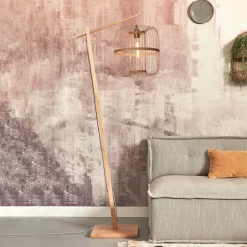 Vloerlamp Hokkaido Bamboe, 176cm