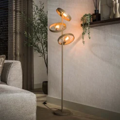 Vloerlamp Homer 3-lamps, kleur Beige