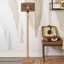 Vloerlamp Java Bamboe, 128cm