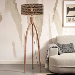 Vloerlamp Java 3-poot, Bamboe