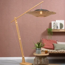 Vloerlamp Kalimantan Bamboe, 207cm, kleur Naturel