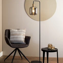 Vloerlamp Lekar kleur Antiek Brons/Smoke