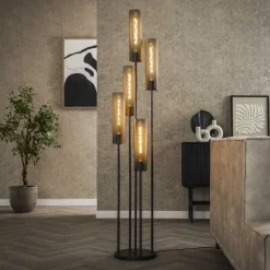 Vloerlamp Manda Artic Black, 5-lamps