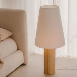 Vloerlamp Marga Rubberhout, 110cm